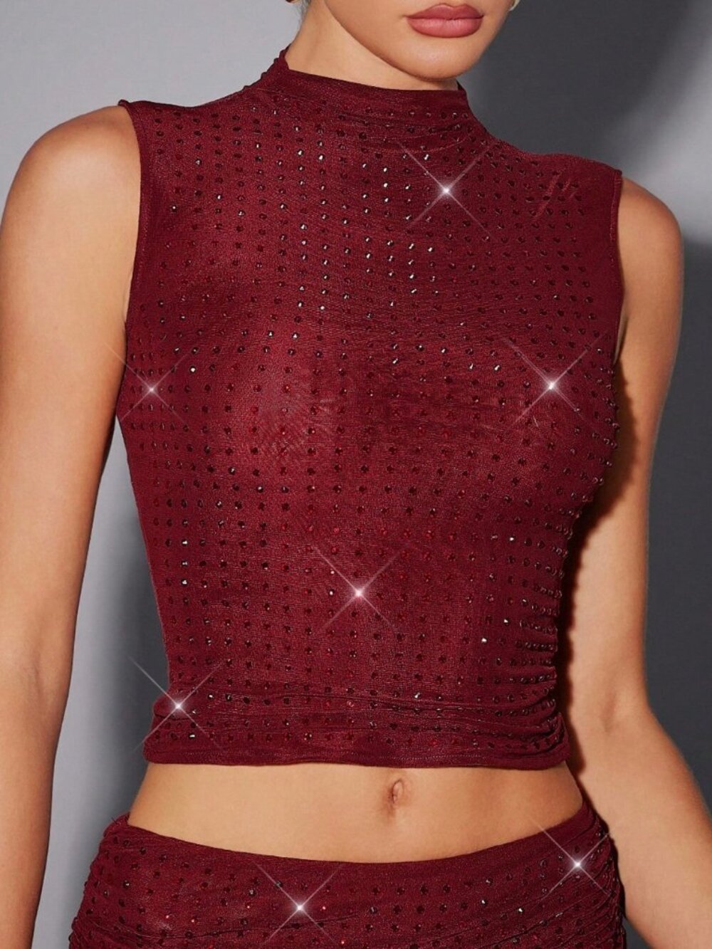 Burgundy Party Women's Sexy Tear Drop Cami Top